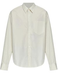 Ami Paris - Shirt Met Lange Mouwen En Geborduurd Hart - Lyst