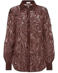Brunello Cucinelli - スパンコール シャツ - Lyst