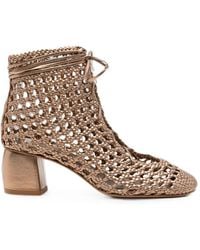 forte_forte - Woven Lace-Up Ankle Boots - Lyst