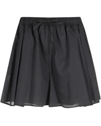 FEDERICA TOSI - Muslin Flared Shorts - Lyst