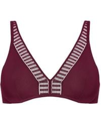 Eres - Triangel-Bh Mit Gestreifter Spitze - Lyst