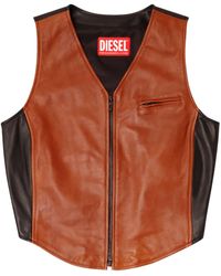 DIESEL - L-Ustra Oberteil Aus Leder - Lyst