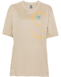 adidas By Stella McCartney - X Stella Mccartney Logo-print Organic Cotton T-shirt - Lyst