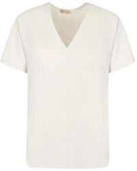 Blanca Vita - V-Neck Short-Sleeves T-Shirt - Lyst