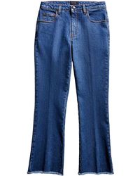 Fay - Cropped Kick-flare Stretch-denim Jeans - Lyst