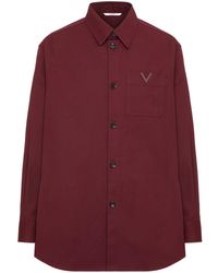 Valentino Garavani - Canvas Shirtjack Met V-detail - Lyst