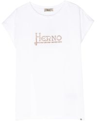 Herno - T-Shirt À Logo Clouté - Lyst