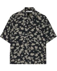 AllSaints - Leo Leopard-Print Short-Sleeve Shirt - Lyst