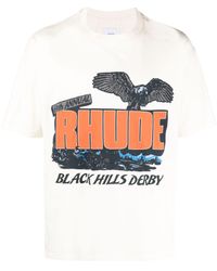 Rhude - T-shirt en coton Black Hills Rally - Lyst