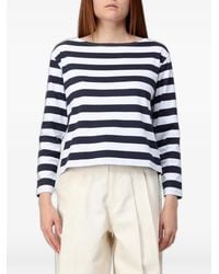 Theory - Horizontal-Stripe Long-Sleeve T-Shirt - Lyst
