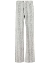 FEDERICA TOSI - Snakeskin-Print Jeans - Lyst