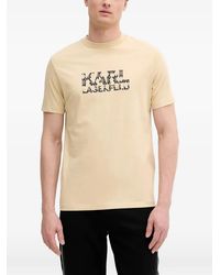 KARL LAGERFELD - Logo-Detail Cotton T-Shirt - Lyst