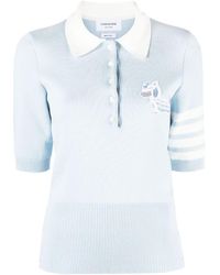 Thom Browne - Hector-patch 4-bar Cotton Polo Shirt - Lyst