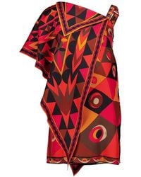PUCCI - Occhi-Print Silk Mini Dress - Lyst
