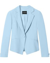 Emporio Armani - Cady Crepe Jacket With Lapels - Lyst
