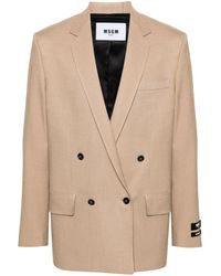 MSGM - Double-breasted Blazer - Lyst