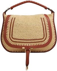 Chloé - Sac Porté Épaule Marcie En Raphia - Lyst