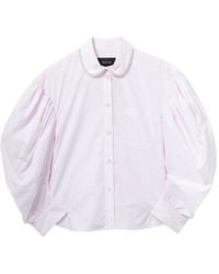 Simone Rocha - Embellished Draped-Sleeves Shirt - Lyst
