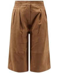 Scarlett Poppies - Inez Suede Bermuda Shorts - Lyst