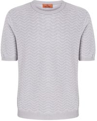 Missoni - Wave-Pattern Crew-Neck T-Shirt - Lyst
