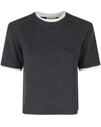 Semicouture - Aida Layered Short-Sleeve Sweater - Lyst