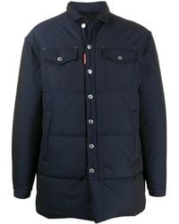 DSquared² - Logo Print Padded Coat - Lyst