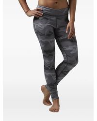Reebok - Camo-Print Leggings - Lyst