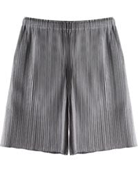 Pleats Please Issey Miyake - Lucid Pleats elastic-waist shorts - Lyst