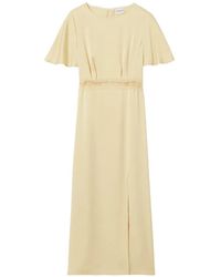 Claudie Pierlot - Lace-Trim Open-Back Midi Dress - Lyst