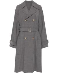 Philosophy Di Lorenzo Serafini - Belted Wool-Blend Trench Coat - Lyst