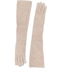 Peserico - Gants Ornés De Perles Métalliques - Lyst