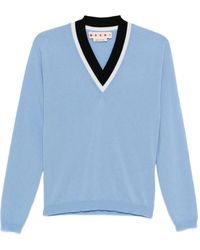 Marni - V-Neck Wool Sweater - Lyst