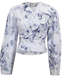 Baum und Pferdgarten - Blouse Cache-Cœur À Imprimé Graphique - Lyst