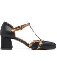 Chie Mihara - Volai Lizard-Effect T-Bar Heeled Pumps - Lyst