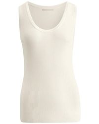 12 STOREEZ - Zoe Ribbed Tank Top - Lyst
