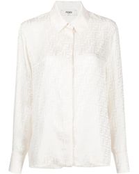 Fendi - Silk Ff Shirt - Lyst
