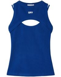 Off-White c/o Virgil Abloh - Logo-Print Sleeveless Top - Lyst
