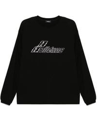 we11done - T-Shirt Met Logo Van Stras En Lange Mouwen - Lyst