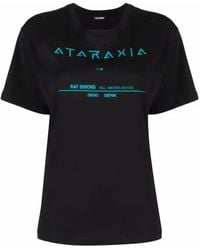 Raf Simons - T-Shirt Met Logoprint - Lyst