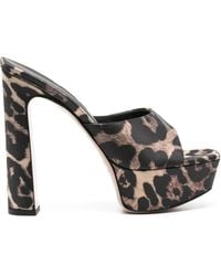 Le Silla - Resort 140Mm Leopard-Print Sandals - Lyst