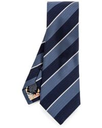Paul Smith - Diagonal-Stripe Herringbone-Weave Tie - Lyst