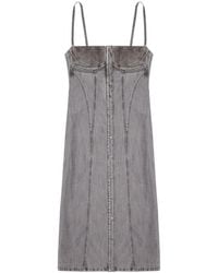 DIESEL - De-Dressy Denim Midi Dress - Lyst