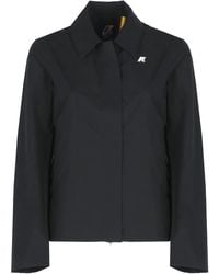K-Way - Logo-Plaque Collar Jacket - Lyst