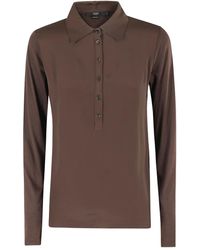 Seventy - Long-Sleeve Polo Top - Lyst