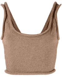 Alexander Wang - Compact Knit Tank Bra With Jersey Roll Trims - Lyst