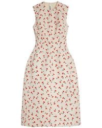 Jil Sander - Printed Midi Dress - Lyst