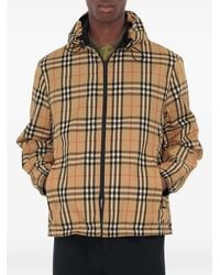 Burberry - Reversible Check Hooded Jacket - Lyst