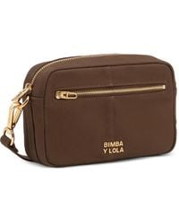 Bimba Y Lola - Small Dark-Khaki Cotton Crossbody Bag - Lyst