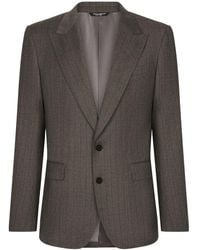 Dolce & Gabbana - Pinstripe Single-Breasted Jacket - Lyst