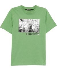 Roberto Cavalli - Graphic-Print Cotton T-Shirt - Lyst